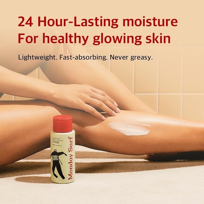 Vitamin Body Lotion-Vanilla Woods Scent, Glow Skin, Korean Body Lotion, 24-Hour Moisture Skin Care, Niacinamide, Vitamin C, Vegan, for Women & Men 10.14 Fl Oz-BrightBean Baby