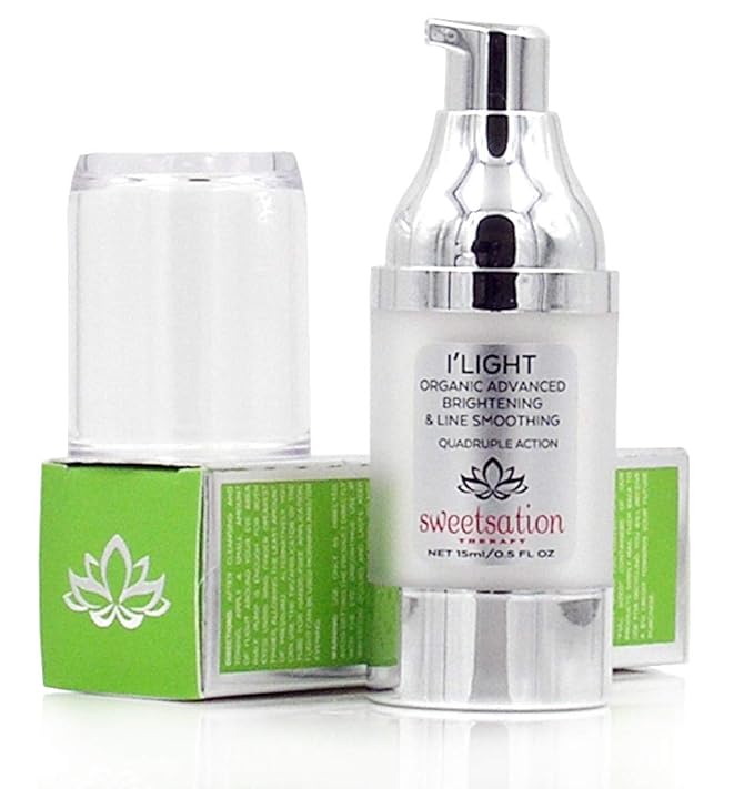 Sweetsation Therapy/YUNASENCE ILIGHT Organic Advanced Illuminating & Line Smoothing Eye Treatment, 0.5oz. For Dark Circles, Puffiness, Fine Lines.-BrightBean Baby