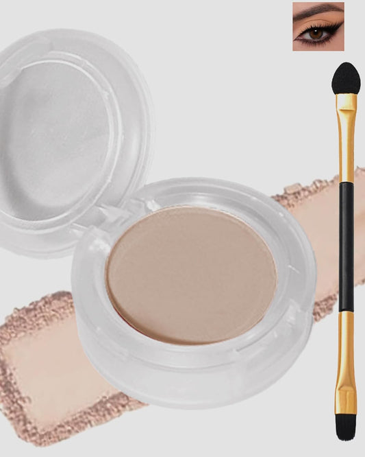 Single Matte Eyeshadow,Nude Beige Brown Eye Shadow Palette Primer Base Makeup,High Pigment Waterproof Pressed Eye Shadows Powder with Smooth Powder,Lightweight Blendable Formula for Daily Eye Look-238-BrightBean Baby