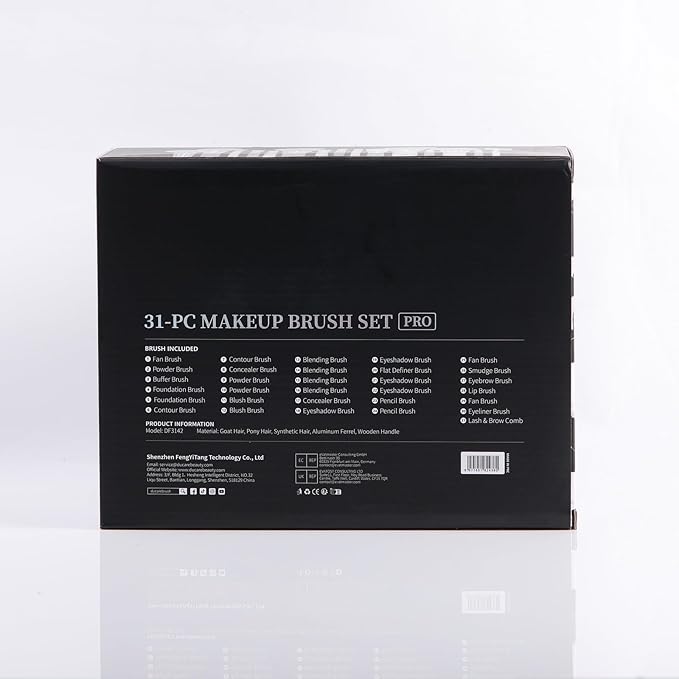 DUcare Professional Makeup Brushes 31Pcs Panda Series Makeup Brush Set Kabuki Foundation Blending Face Powder Blush Concealers Eye Shadows With Leather Case Organizer-BrightBean Baby