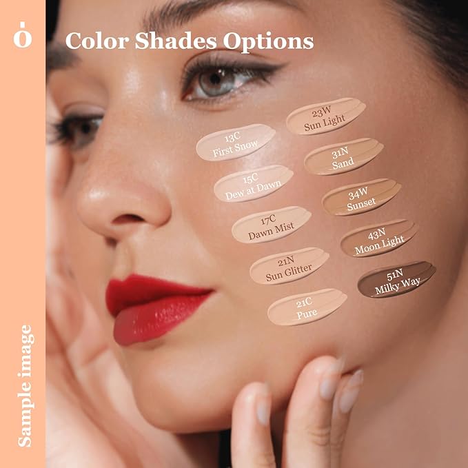 Skin Barrier Glow Cover Cushion, All-day Coverage, Glow Finish, Lightweight, Skincare-Like Texture, Non-cakey Makeup, Korean Cushion Foundation (#43N Moonlight, 0.15 oz)-BrightBean Baby