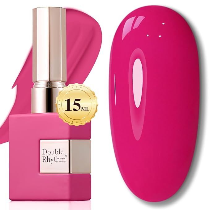 Double Rhythm Translucent Gel Polish Sheer Neutral Natural Light Milky Same Color Same Bottle 15ML Jelly UV Nail Polish Nail Art DIY at Home (Pink Purple-A1471)-BrightBean Baby