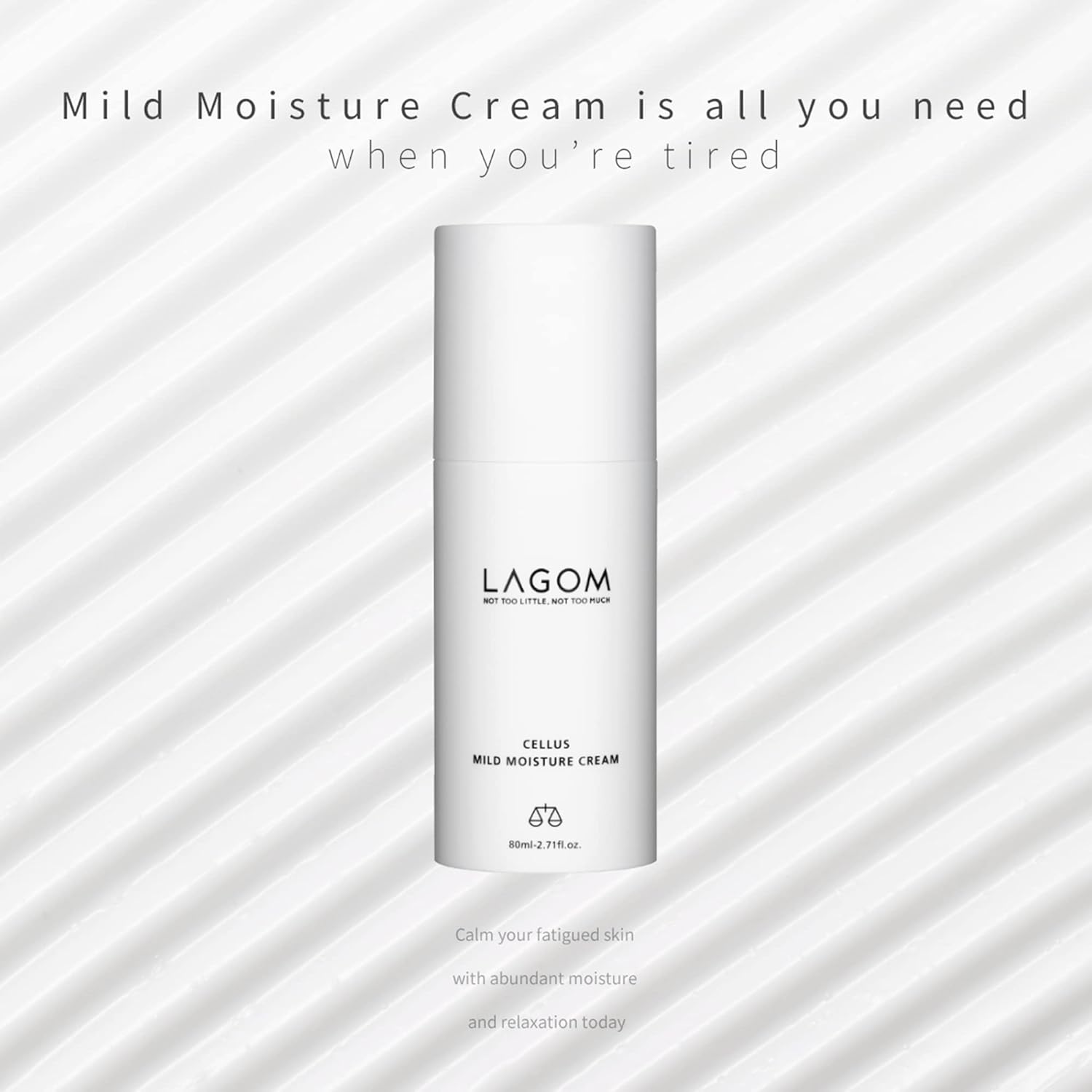 LAGOM Cellus Mild Moisture Cream with D-panthenol, Natural Moisturizer, Hypoallergenic, Fragrance-Free, Refreshing Herbal Face Lotion for Sensitive Skin 2.71 Fl Oz-BrightBean Baby