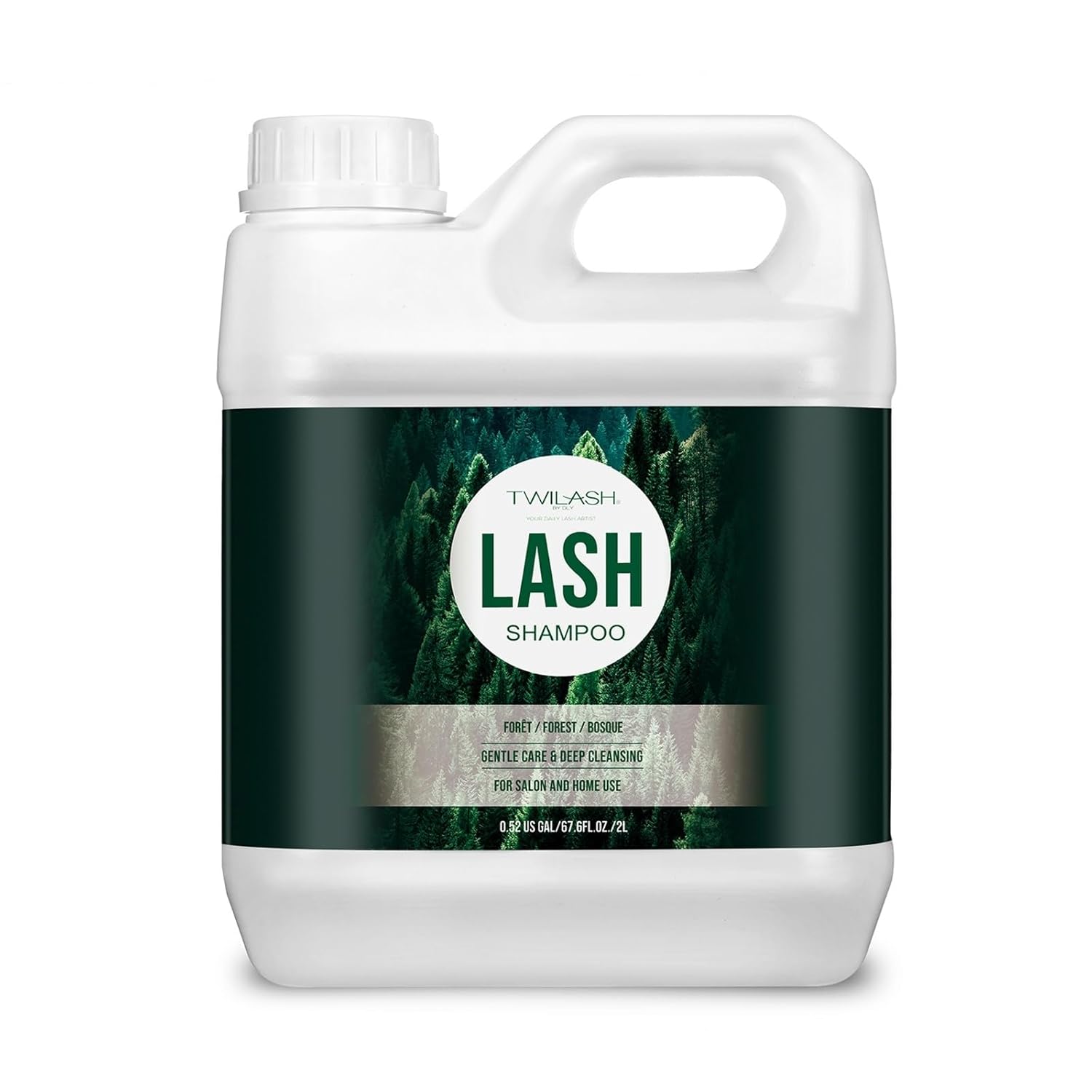 Lash Shampoo Bulk, Eyelash Cleanser for Extensions 2 Liters, Safe Makeup Remover, Non-irritating or Burning Eyelid Foaming Cleanser for Professional Salon and Home Use (Forest-2L)-BrightBean Baby