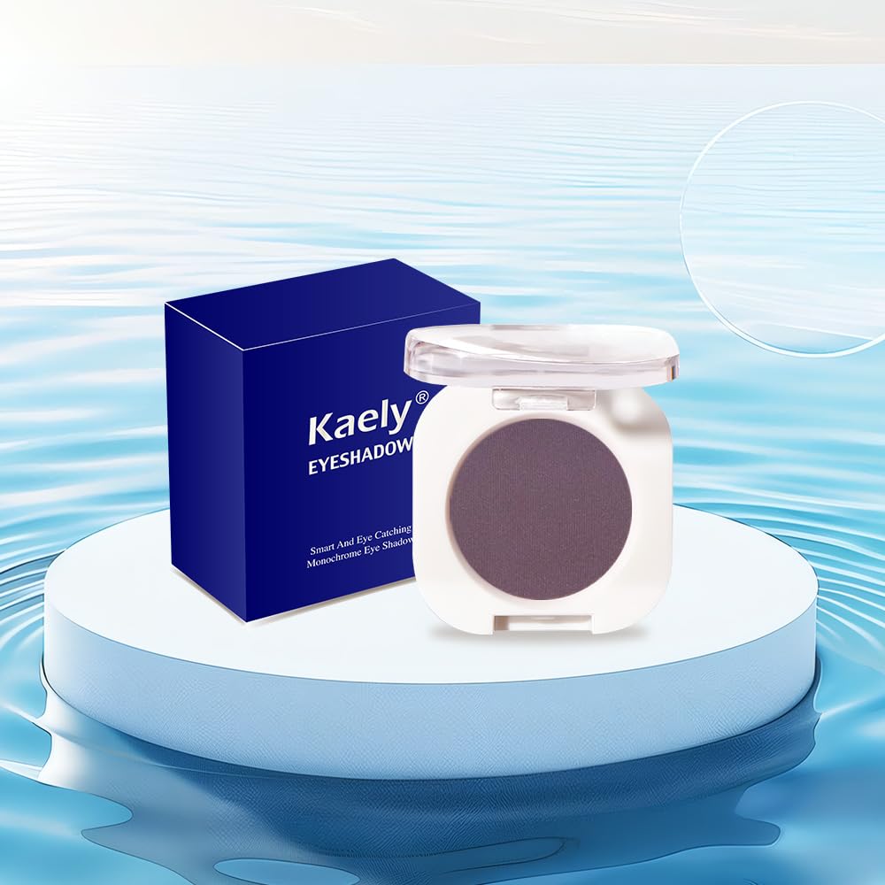 Single Matte Eye Shadow Palette Makeup, Eggplant Matte Eyeshadow for Women, Monochrome Eye Shadow Makeup, Pigmented Waterproof Sombras Para Ojos, Vegan, Talc, Paraben & Cruelty Free, 15-BrightBean Baby