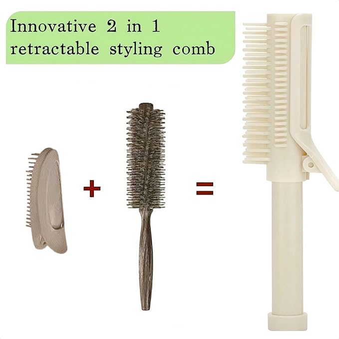 Retractable Hair Root Volume Clips, 2-in-1 Hair Styling Tool, Volumizing Roller Comb for Travel-BrightBean Baby