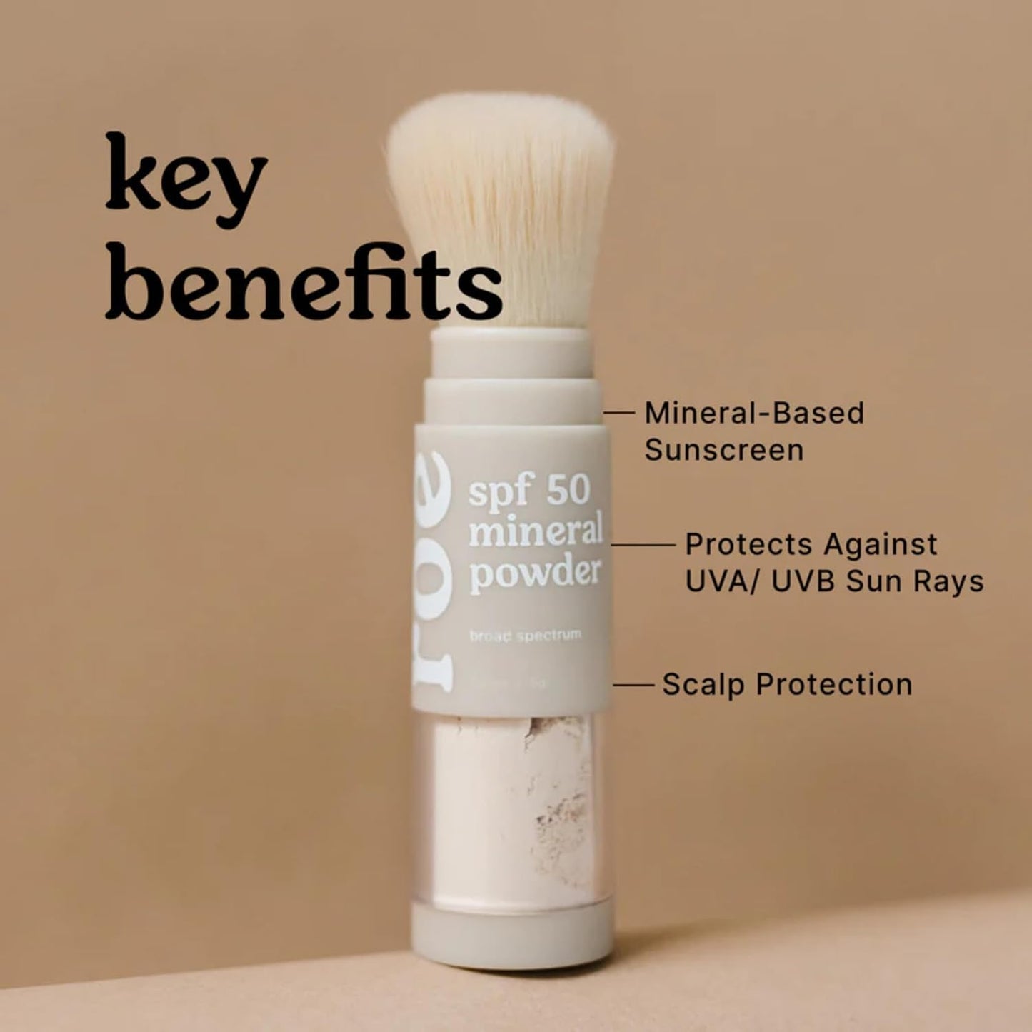 Roe Wellness- Kids SPF 50 Brush On Mineral Sunscreen Powder EWG, Reef-Friendly, Easy to Apply for Kids, Babies & Parents-BrightBean Baby