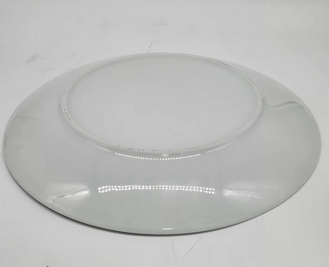 Festcool 2X14-inch Porcelain Circular Platters/Serving Plates, Platter, White, Stackable, Set of 2