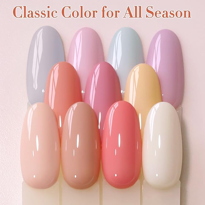 Double Rhythm 28Pcs 0.5Oz Gel Nail Polish Set Same Color Same Bottle Soak Off Gel Polish Kit Nail Art Manicure Salon DIY at Home for Women (Nude Pink Collection-T24-3)-BrightBean Baby
