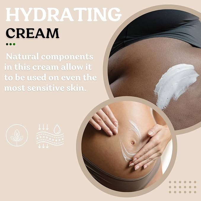 Stretch Mark Cream for Sensitive Skin Plant-Based Long and Short-term Hydration, Increases Skin Elasticity and Firmness (Stretch Mark Cream)-BrightBean Baby