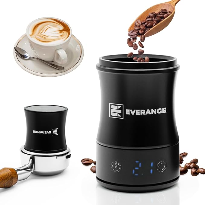 Digital Coffee Scale with Timer - Rechargeable Espresso Scale Precise Pour Over & Drip Coffee Scale, LED Display, Includes Dosing Cup, Black