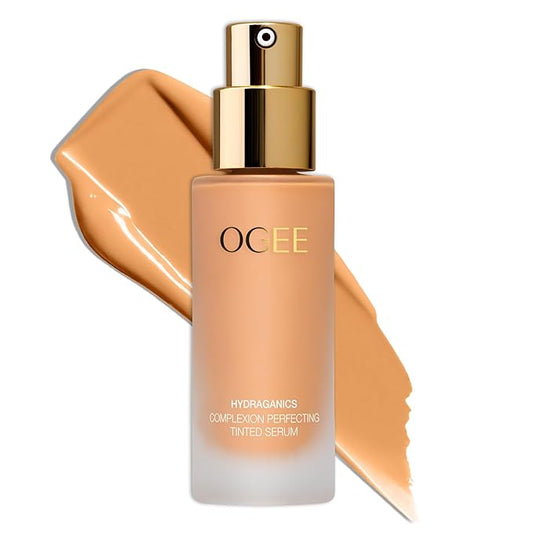 Ogee Complexion Perfecting Liquid Foundation - Lightweight Tinted Moisturizer For Face (Oak 5.25N - Medium Beige, Golden Undertones) - with Vitamin C & Jojoba Oil - Certified Organic & Made in USA-BrightBean Baby