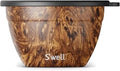 S’well Stainless Steel 64oz Salad Bowl Kit, Teakwood Finish, Includes 2oz Condiment Container and Removable Tray, Leak-Proof and Easy to Clean, Dishwasher Safe