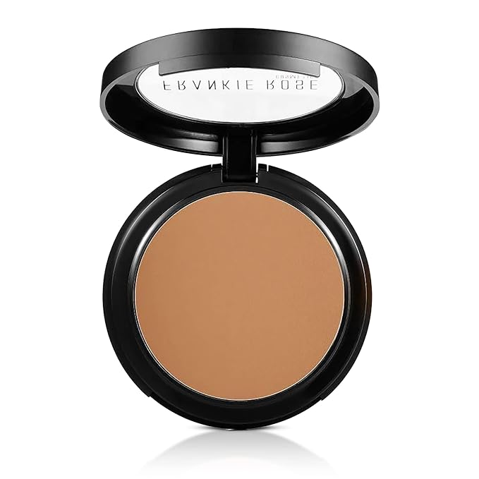 Frankie Rose Cosmetics Powder Foundation – Full Coverage Face Powder For Pores & Imperfections, Evens Out Skin Tone & Shine-Control | 58 Grams (Tan)-BrightBean Baby