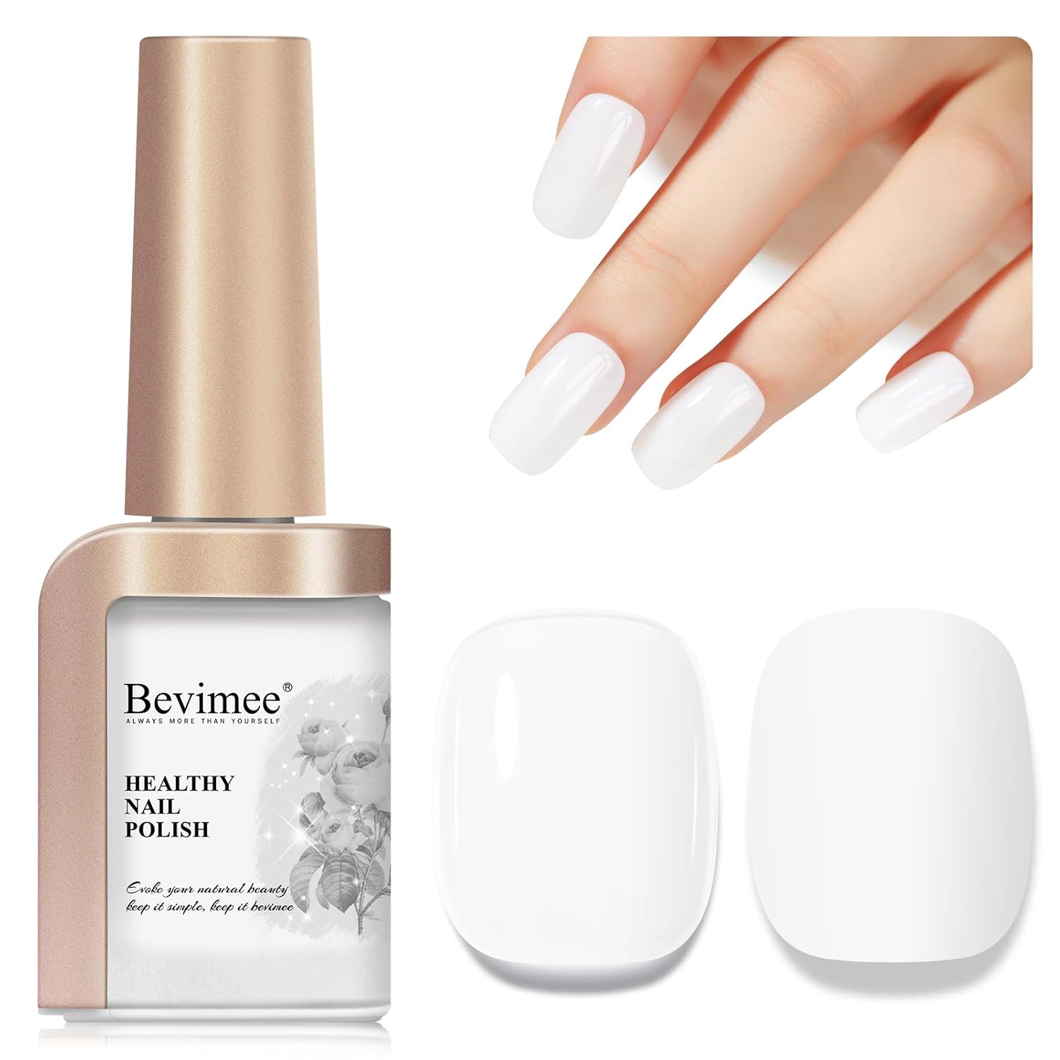 Nail Polish Milky White, Air Quick Dry Nail Lacquer Sheer Color, Regular Fast Drying Fingernail Polish Bulk Non Gel Long-Lasting DIY Salon Gift For Women-BrightBean Baby