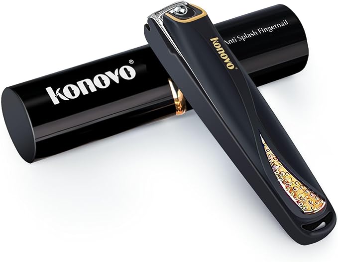 Konovo Nail Clippers for Women Travel, Nail Clippers with File, Fingernail Clippers for Girls-BrightBean Baby