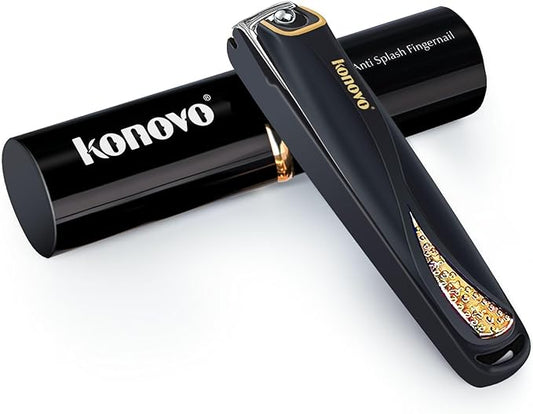 Konovo Nail Clippers for Women Travel, Nail Clippers with File, Fingernail Clippers for Girls-BrightBean Baby