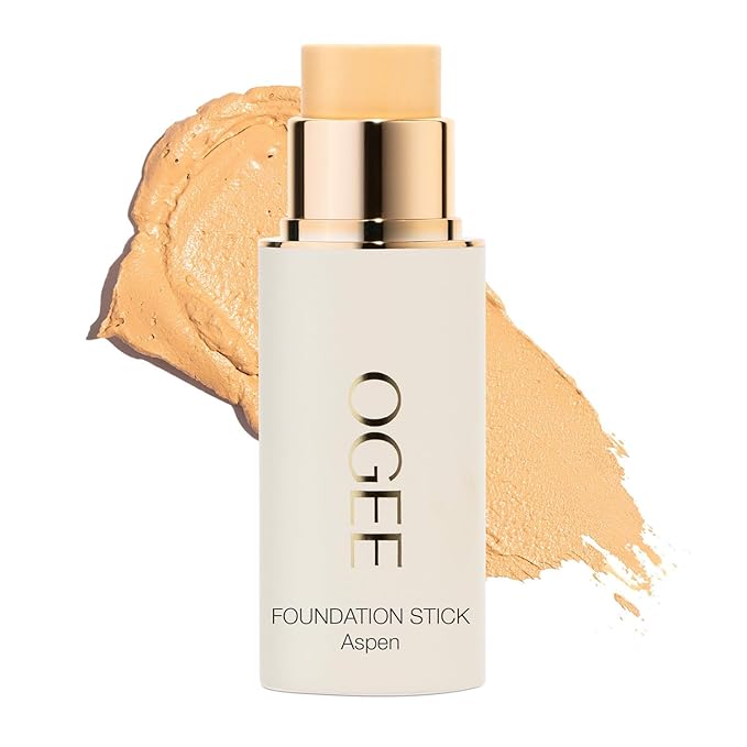 Ogee Sculpted Complexion Foundation Stick (Aspen 1.0W - Fair, Warm Undertones) Full Coverage Foundation Makeup - Instantly Balance & Even Complexion - 70% Organic Ingredients-BrightBean Baby