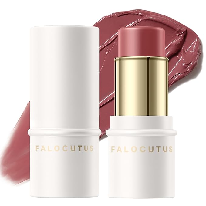 2Pcs Cream Blush Makeup Stick,Monochromatic Multi-Stick Face Blush for Cheek,Lip and Eye,Matte and Dewy Finish for Long Wearing,Easy Application.HOTLINE-BrightBean Baby