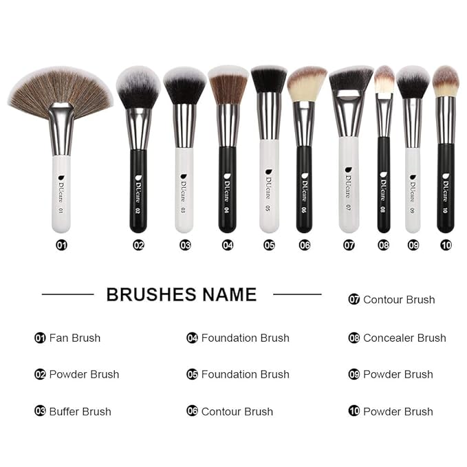 DUcare Professional Makeup Brushes 31Pcs Panda Series Makeup Brush Set Kabuki Foundation Blending Face Powder Blush Concealers Eye Shadows With Leather Case Organizer-BrightBean Baby