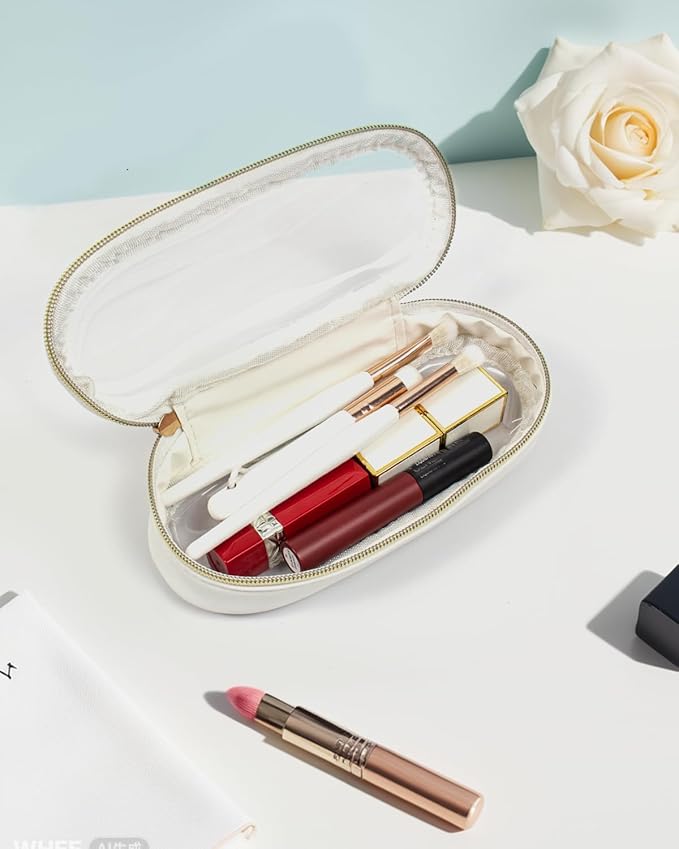 Clear Makeup Bag Small, TSA Approved Portable Toiletry Bag with Zipper Cosmetic Travel Bag Makeup Organizer Case Mini Makeup Pouch for Purse Car Organizer Bag for Women Men-BrightBean Baby