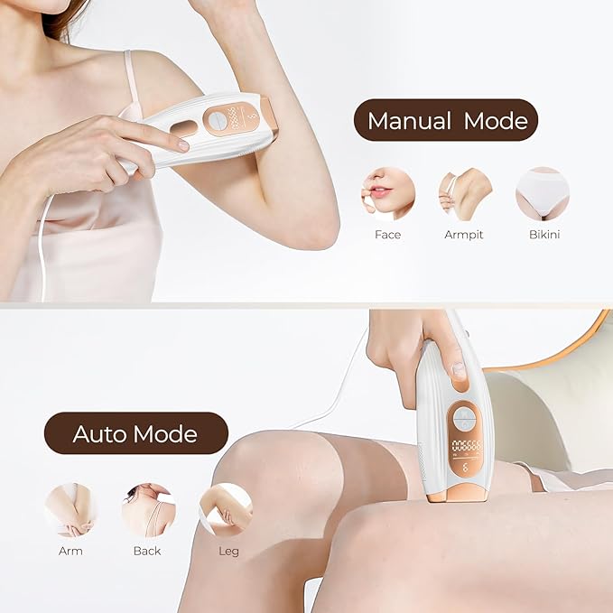 Laser Hair Removal, IPL Laser Hair Removal for Woman and Men Permanent, Hair Removal Device with 3.0 IPL Red Light Wave, Home Laser Hair Removal Device for Legs Armpits Back Bikini Body Use-BrightBean Baby