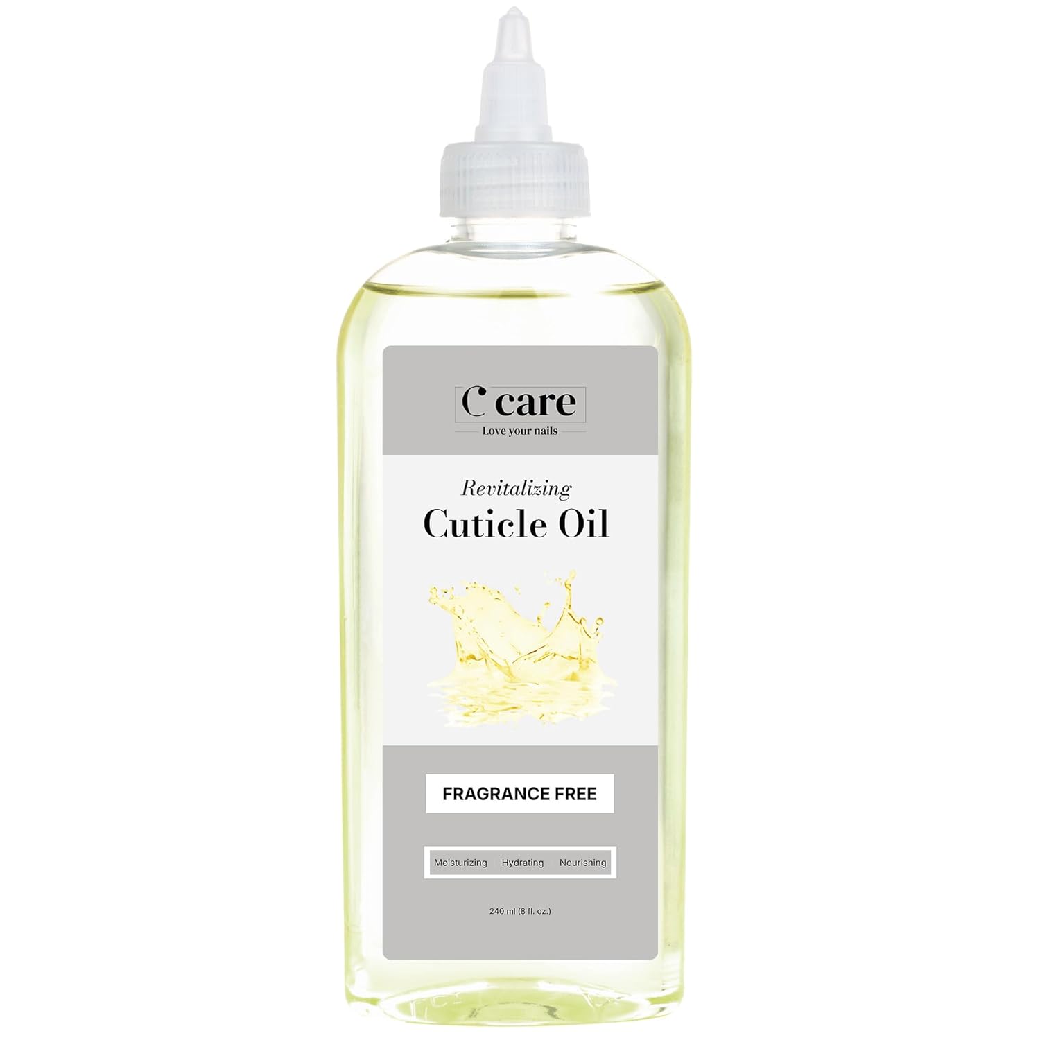 C CARE Fragrance-Free Cuticle Oil For Nails - Repairs Cuticles Overnight - Moisturizes and Strengthens Nails and Cuticles - 8 oz-BrightBean Baby