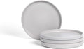 Stone Lain Haven Modern Stoneware 4 Piece Salad Plates Sets, Dish Set for 4, Reactive Glaze Grey
