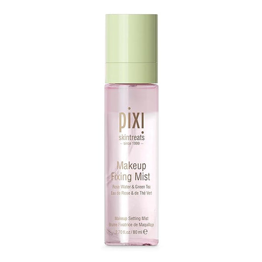 Pixi Beauty Makeup Fixing Mist 80ml, All Over Setting Spray For Longer Wearing Makeup, Rose Water and Green Tea Infused, 2.7 Fl Oz-BrightBean Baby