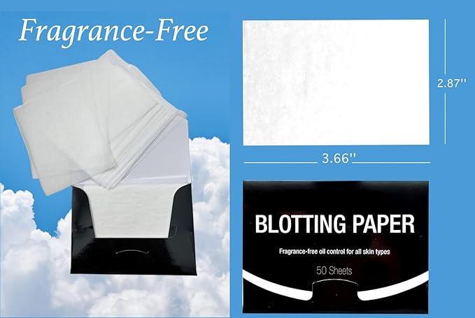 2 Pks FRAGRANCE-FREE Unscented Natural Abaca Blotting Paper - 100 Oil Blotting Sheets - Makeup Friendly UNISEX Oily Skin Shine Blotter Photography Zoom Meetings Travel Gym School - MADE IN TAIWAN-BrightBean Baby