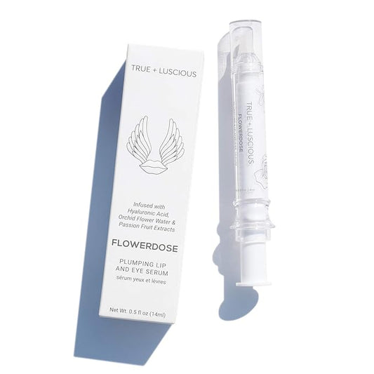 True + Luscious Flowerdose Lip & Eye Serum – 2-in-1 Lip Plumping & Eye Serum for Dry Lips and Dark Circles – Intensely Hydrating, Anti-Aging Formula – 0.5 oz-BrightBean Baby