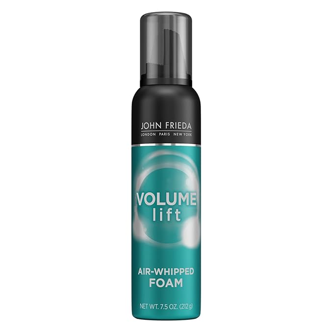 John Frieda Volume Lift Air Whipped Foam, Volumizing Hair Mousse with Air-Silk Technology for Fine or Flat Hair, Adds Lasting Body and Fullness with flexibile Hold, 7.5 Oz-BrightBean Baby