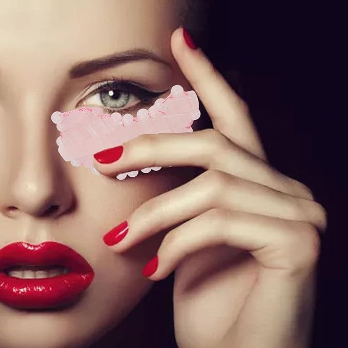 2Pcs Jade Eye Mask, Jadestone Eye Patch, Rose Quartz Anti Aging Eye Pad Sleep Eye Pad to Eliminate Wrinkles, Puffiness & Irritation (Reusable)-BrightBean Baby