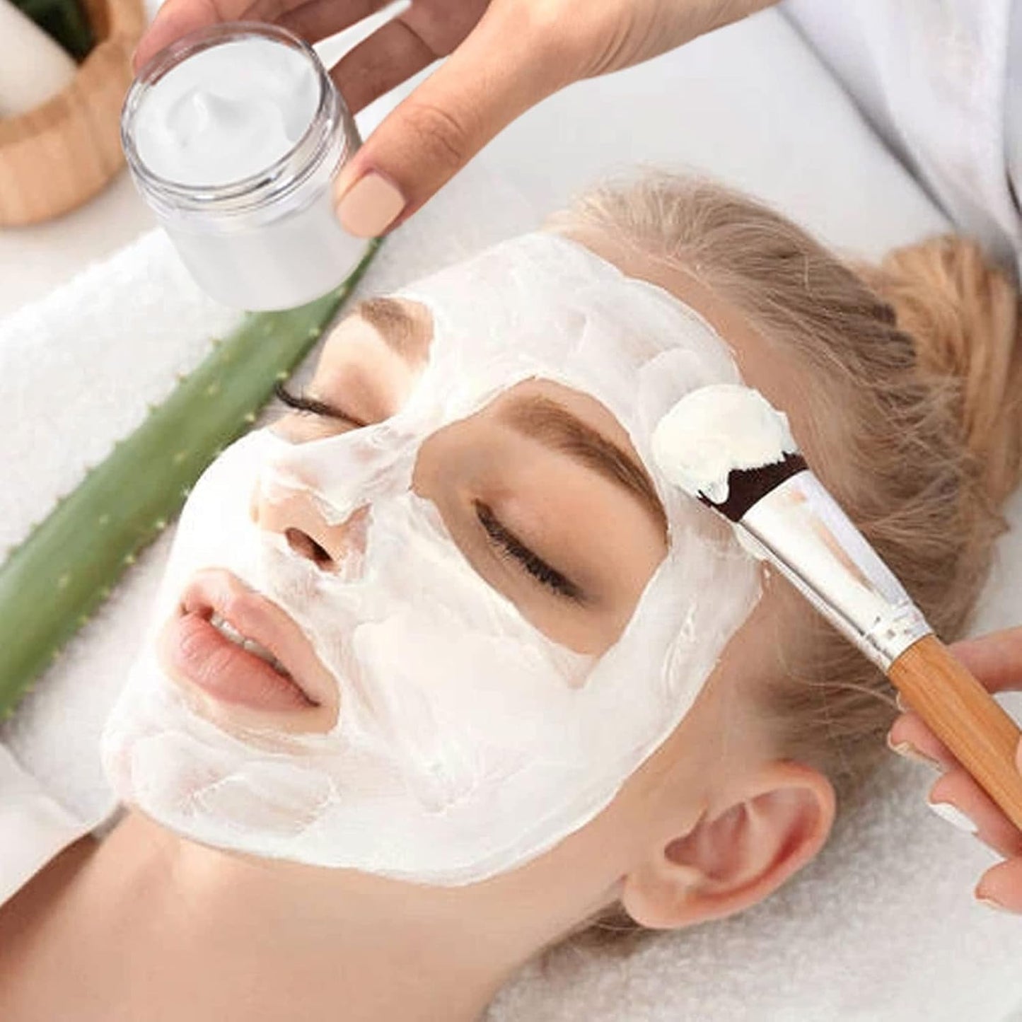 50pcs 2 oz Clear Plastic Round Jars with Black Lids, 2oz 60ml Leak-Proof Wide-Mouth Cosmetic Storage Containers for Kitchen Use, Beauty Products, Cream, Scrubs, Bath Salt and More-BrightBean Baby