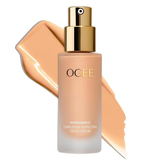 Ogee Complexion Perfecting Liquid Foundation - Lightweight Tinted Moisturizer For Face (Willow 3.00C - Medium Light, Peach-Beige Undertones) - with Vitamin C & Jojoba Oil - Certified Organic-BrightBean Baby