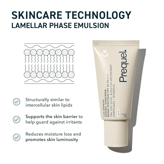 Skin Sun Barrier Mineral Sunscreen SPF 50. PA++++ Broad Spectrum Zinc Oxide Sunblock with Semi-Transparent Lightweight Texture. Moisturizing UV Defense for Face. Travel Size, 1.7oz-BrightBean Baby