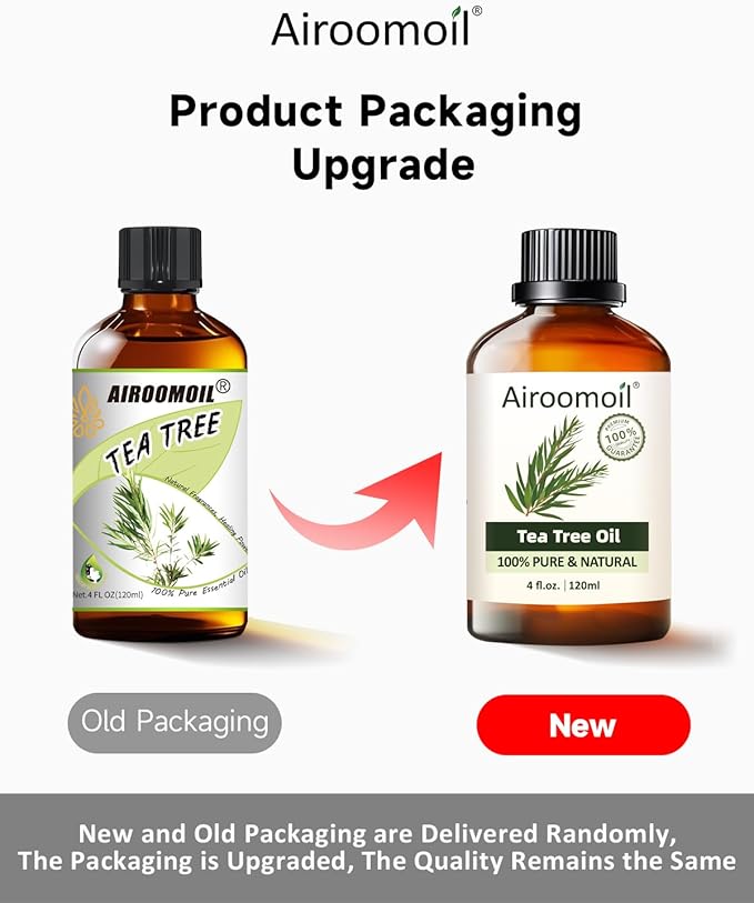 Pure Tea TreeEssential Oil, 100% Pure Natural Tea TreeEssential Oil, Premium Grade Essential Oils for Diffusers for Home, Skin, Care Massage, Soap Making, Aromatherapy, 4 Fl Oz | 120ml-BrightBean Baby