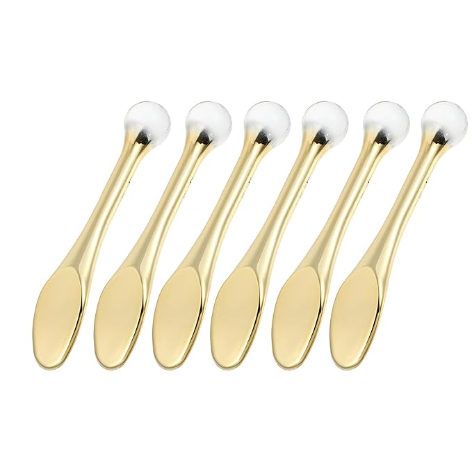 EXCEART 6pcs Metal Makeup Spatula Mini Spoon Eye Cream Massage Sticks Beauty Scoop for Facial Cosmetic Face Cream-BrightBean Baby