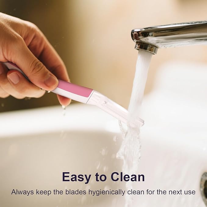 Face Razors for Women, Dermaplane Razor for Women Face, Eyebrow Razor, Dermaplaning Tool, Skin Safe Microblades, Peach Fuzz Remover (12ct, Pearl Blush)-BrightBean Baby