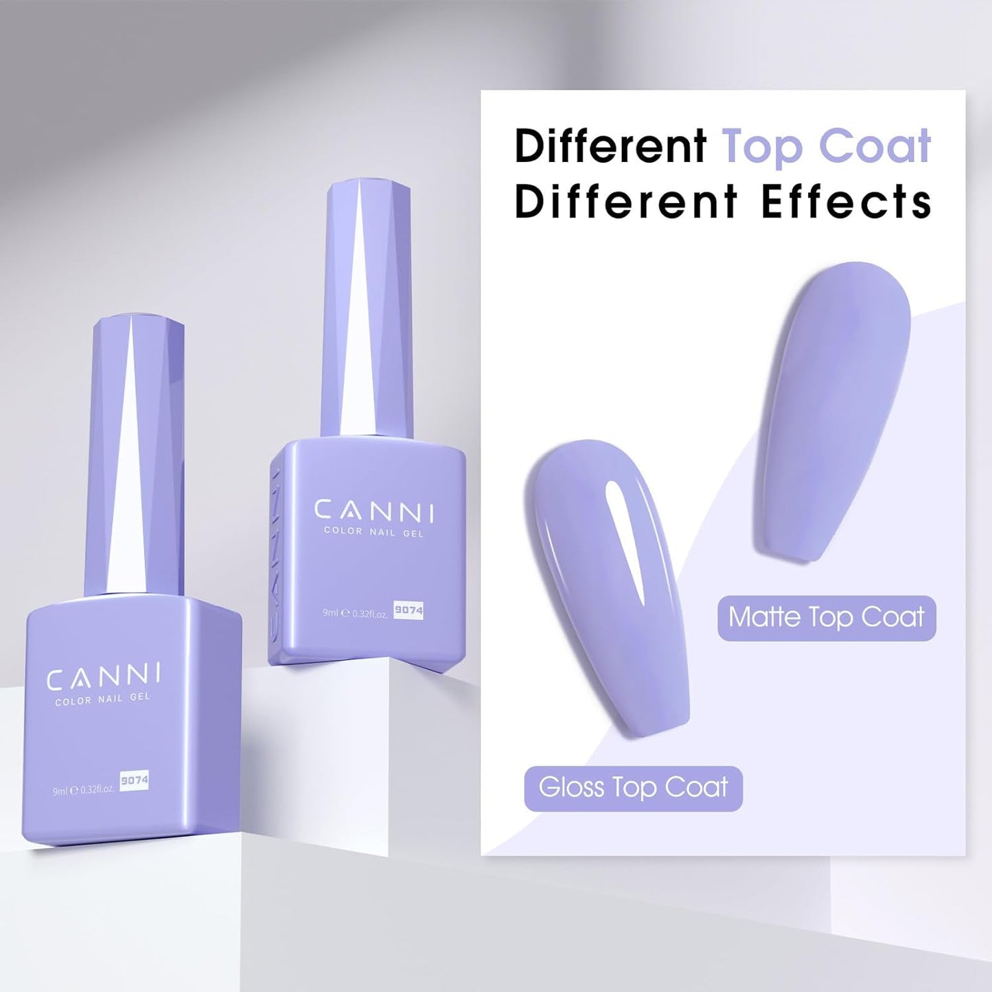 CANNI Purple Gel Polish, 1Pcs Cold Purple Nail Polish Gel High Gloss Soak Off UV Nail French Nail Manicure Salon DIY-BrightBean Baby