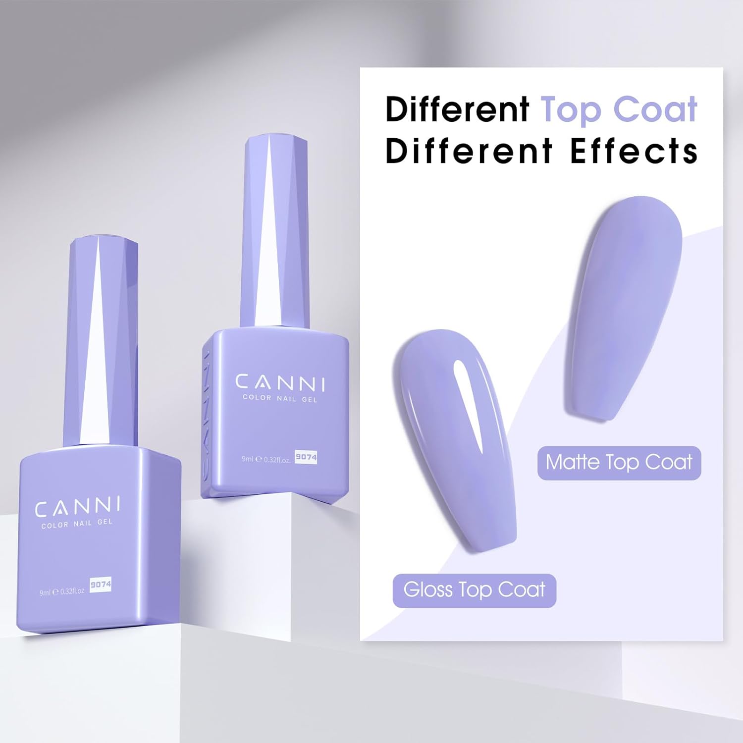 CANNI Purple Gel Polish, 1Pcs Cold Purple Nail Polish Gel High Gloss Soak Off UV Nail French Nail Manicure Salon DIY-BrightBean Baby