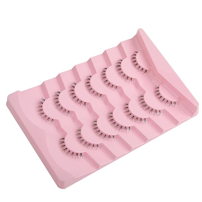 Lashes Natural Bottom Lashes 9mm Lower Strip Lashes Extention False Eyelashes Natural Look Wispy Bottom Eyelashes Fake Lashes Pack 7 Pairs-BrightBean Baby