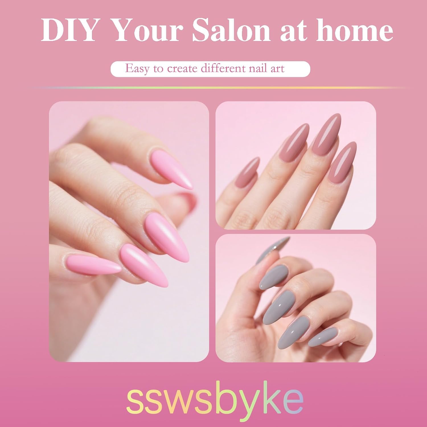 Medium Almond Nail Tips, SSWSBYKE 300pcs Soft Gel Nail Tips for Full Cover Pre-Shaped Acrylic Fake Nails Tips 15 Sizes Half Matte Press On Nails for Extension Home DIY Salon-BrightBean Baby