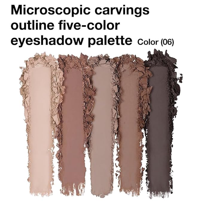 5 Colors Matte Nude Eyeshadow Makeup Palette, Nude Brown Cocoa Taupe Ebony Black Smokey Matte Cream Mini Eye Shadow Palette Makeup for Older Women Blue Green Eye, Contour Palettes sombras de ojos-BrightBean Baby