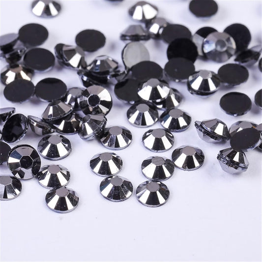 1500 Pieces SS16 4mm Flatback Rhinestones Clear Glass Round Gems Crystals for Nail Art DIY Crafts Clothes Shoes Bags （Mineral Gray）-BrightBean Baby