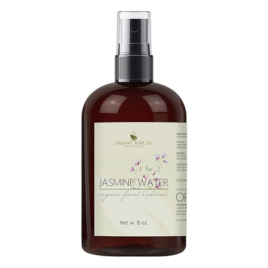 Jasmine Hydrosol Face Mist Calming Spray, Toner, Aromatherapy, Body Mist, Set Makeup, 8oz, Pure Hydrosol Water Jasmine by Organic Pure Oil-BrightBean Baby