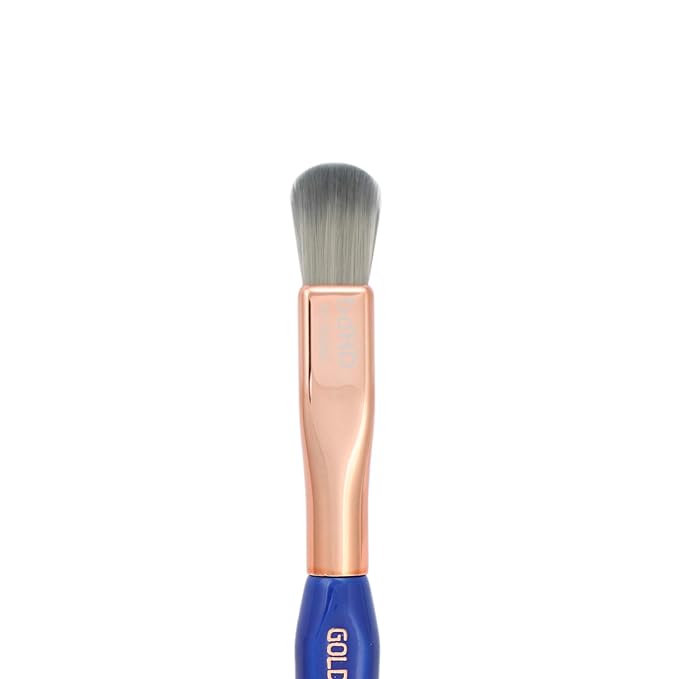 Bdellium Tools Professional Makeup Brush - Golden Triangle 792 Eye Double Dome Blender - With All Vegan and Soft Synthetic Fibers, For Effortless Application and Blending (Blue, 1pc)-BrightBean Baby