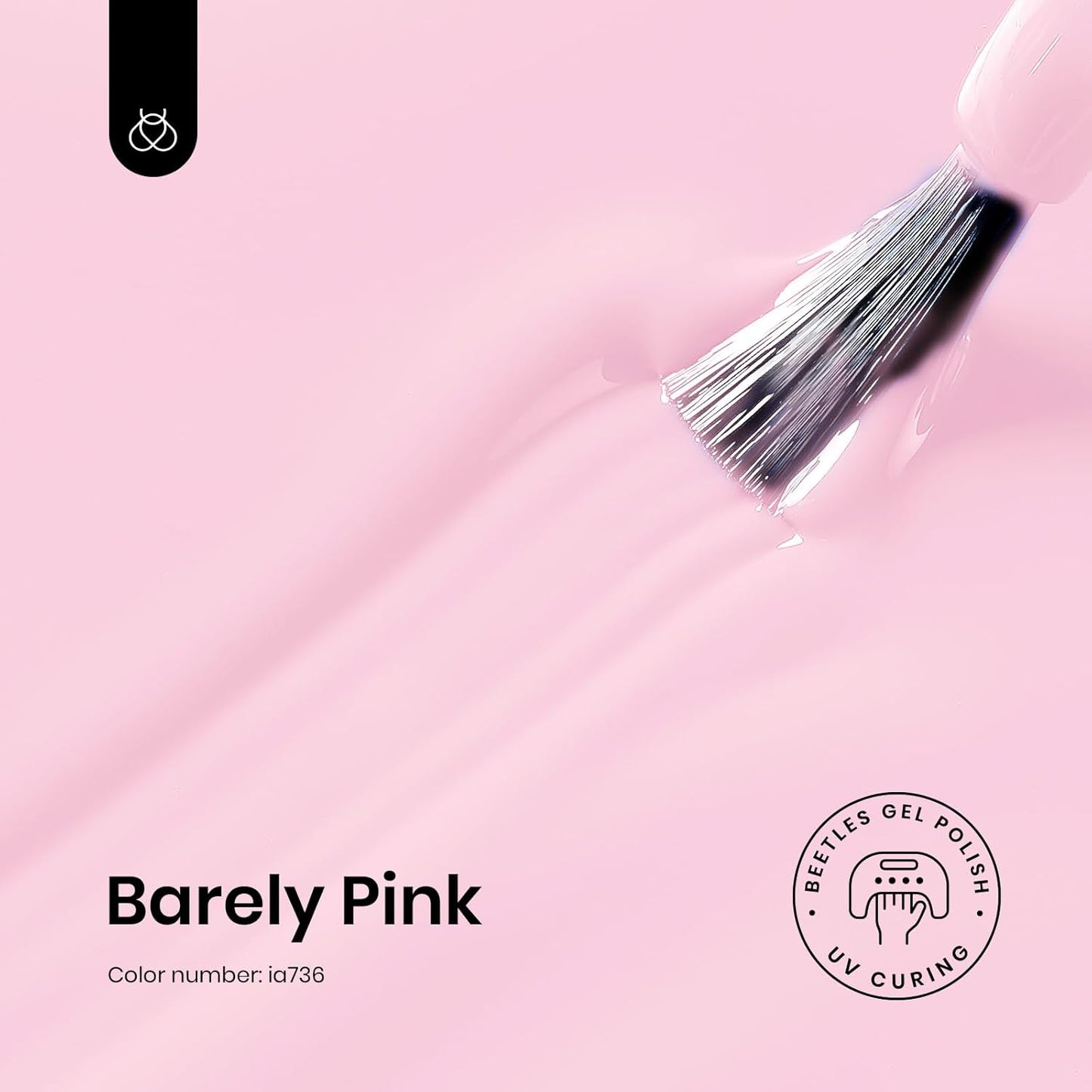 Beetles Pink Gel Nail Polish, Barely Pink Gel Polish Soak Off LED Nail UV LED Lamp Pastel Nail Art Manicure Salon DIY Home 0.51Oz Gift for Women-BrightBean Baby