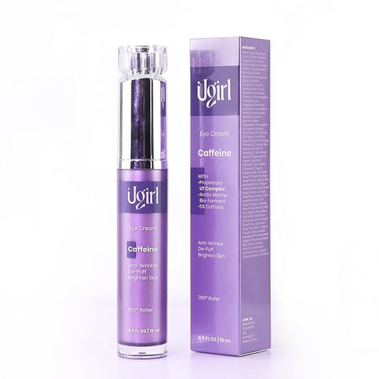 Under Eye Cream for Dark Circles and Puffiness, Daily 0.5 fl. oz, Eye Cream with Caffeine and Hyaluronic, Anti Aging Eye Cream for Dark Circles-BrightBean Baby