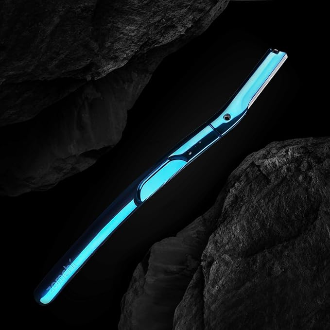 ZOMCHI Eyebrow Razor, Face Razors for Women&Men, Eyebrow Trimmer with Protective Silicone Cap, Dermaplane Razor-Easy&Safe Hair Removal(Blue,11 Blades)-BrightBean Baby